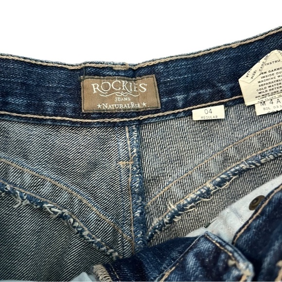 Rockies Vintage Sz 4 100% Cotton Straight Leg Denim Western Jeans - Picture 5 of 10